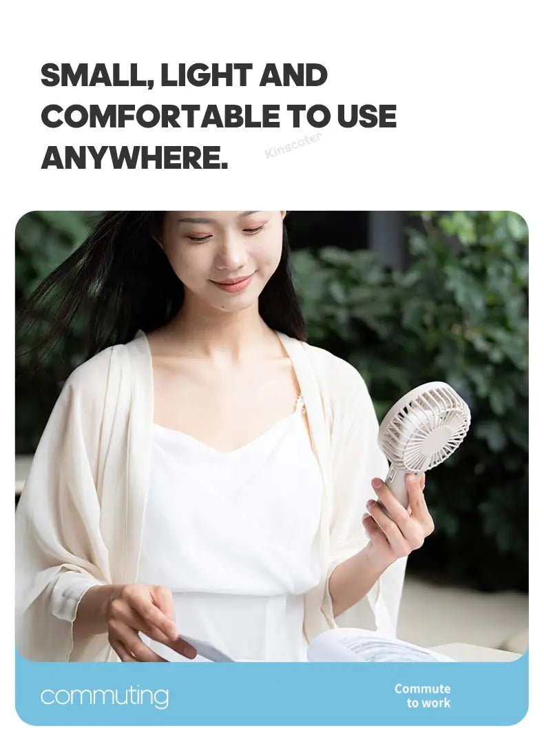 New Handheld Personal Fan Portable Mini USB Hand Fan 3600mAh Rechargeable Mini Fan with Stepless Speed Control Display Nightligh