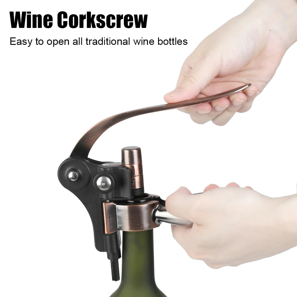 Bar Lever Corkscrew Zinc Alloy Barware Rabbit-Shaped Wine Opener Bottle Opener