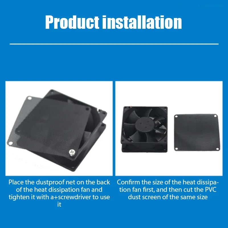 1M PC Chassis Cooling Dust Mesh PVC Net Guard Fan Cover Dust Filter Network Net Case Dustproof Net Cover for Computer