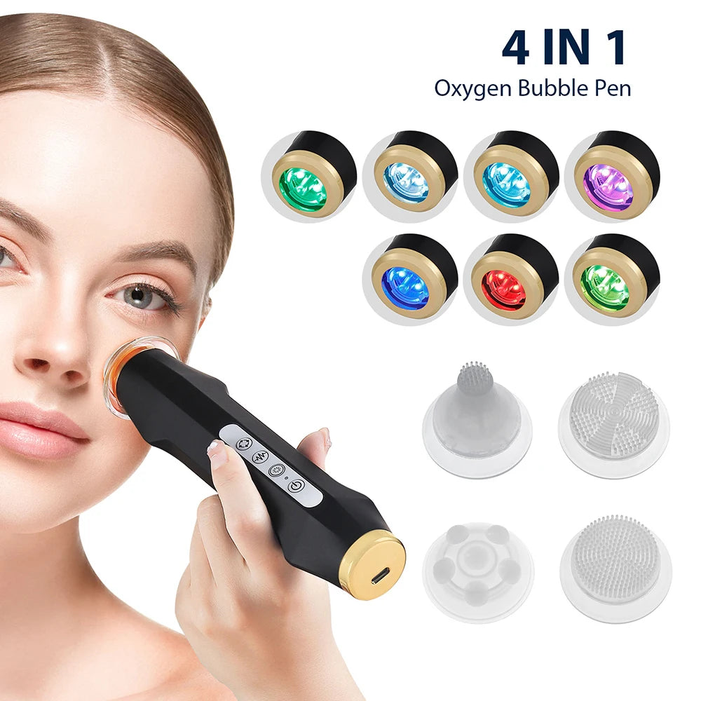 Portable Oxygen Bubble Facial Machine CO2 Bubble Pen Aqua Skin Face Cleansing SPA Beauty Device CO2 Pods Massager