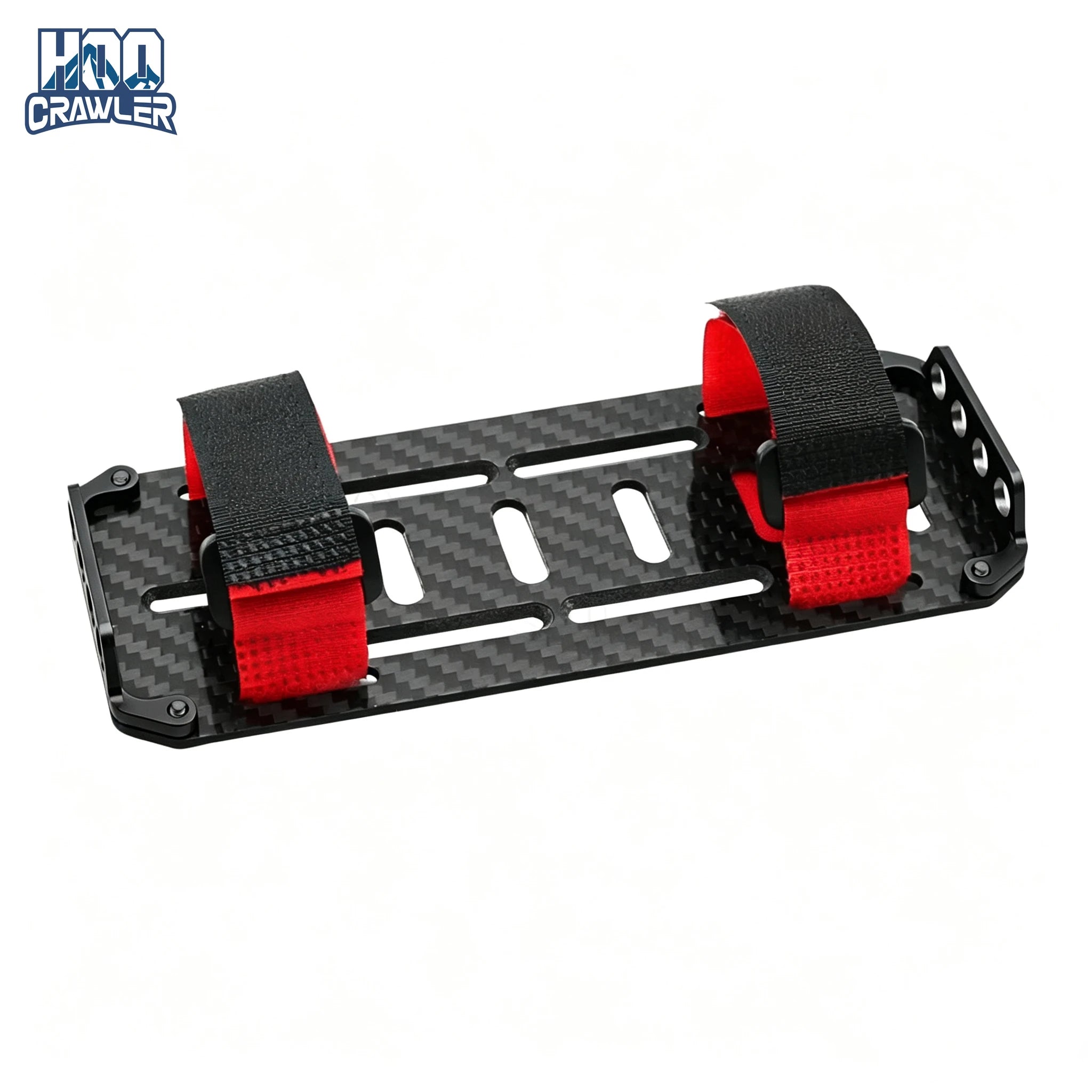 Black Carbon Fiber Battery Mounting Plate for RC Car 1:10 Scale RC Crawler Cars Axial SCX10 CC01 F350 D90 RC4WD Model Toy Part