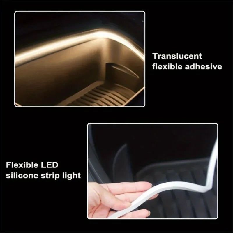 Car Trunk LED Strip Lights for The Interior Decoration of The Vehicle, Featuring Neon Lights and DIY Ambient Light Strips