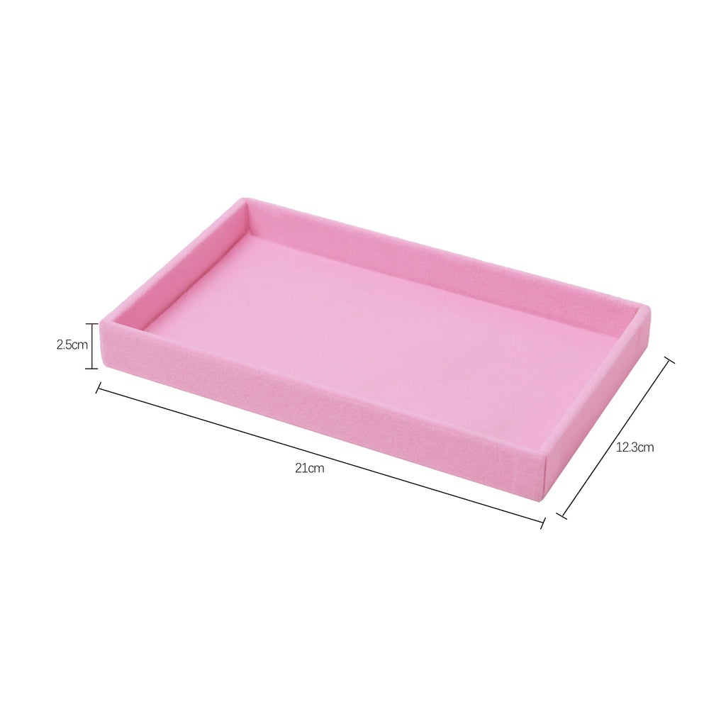 Velvet Jewelry Box Organizer DIY Earring Necklace Ring Jewelry Display Tray Portable Storage Box Jewelry Organizer Display Case