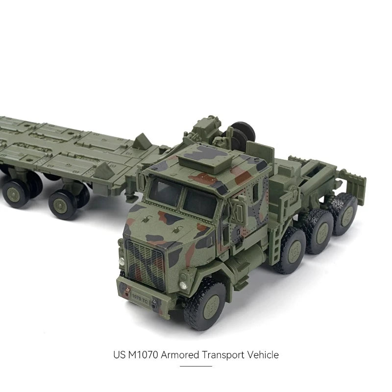 1:72 Creative Military Series Building Blocks Armored Transport Vehicle Green/Yellow M-Track Model Toys For Kids Christmas Gifts