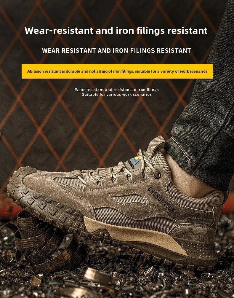 Anti Smash working shoes with steel toe Anti Puncture industrial Safety Shoes men Anti Scalding safety boots for electrician