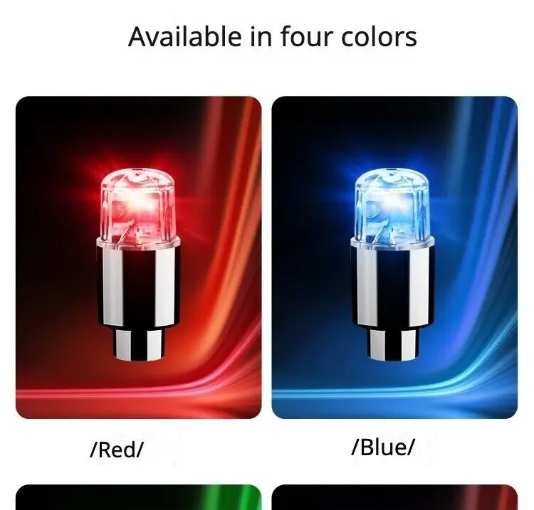 2/4/8Pcs Tire Valve Cap Lights Durable Tire Lights For Car Air Valve Caps With Lights For Motorcycles Bicycles Electric /*-
