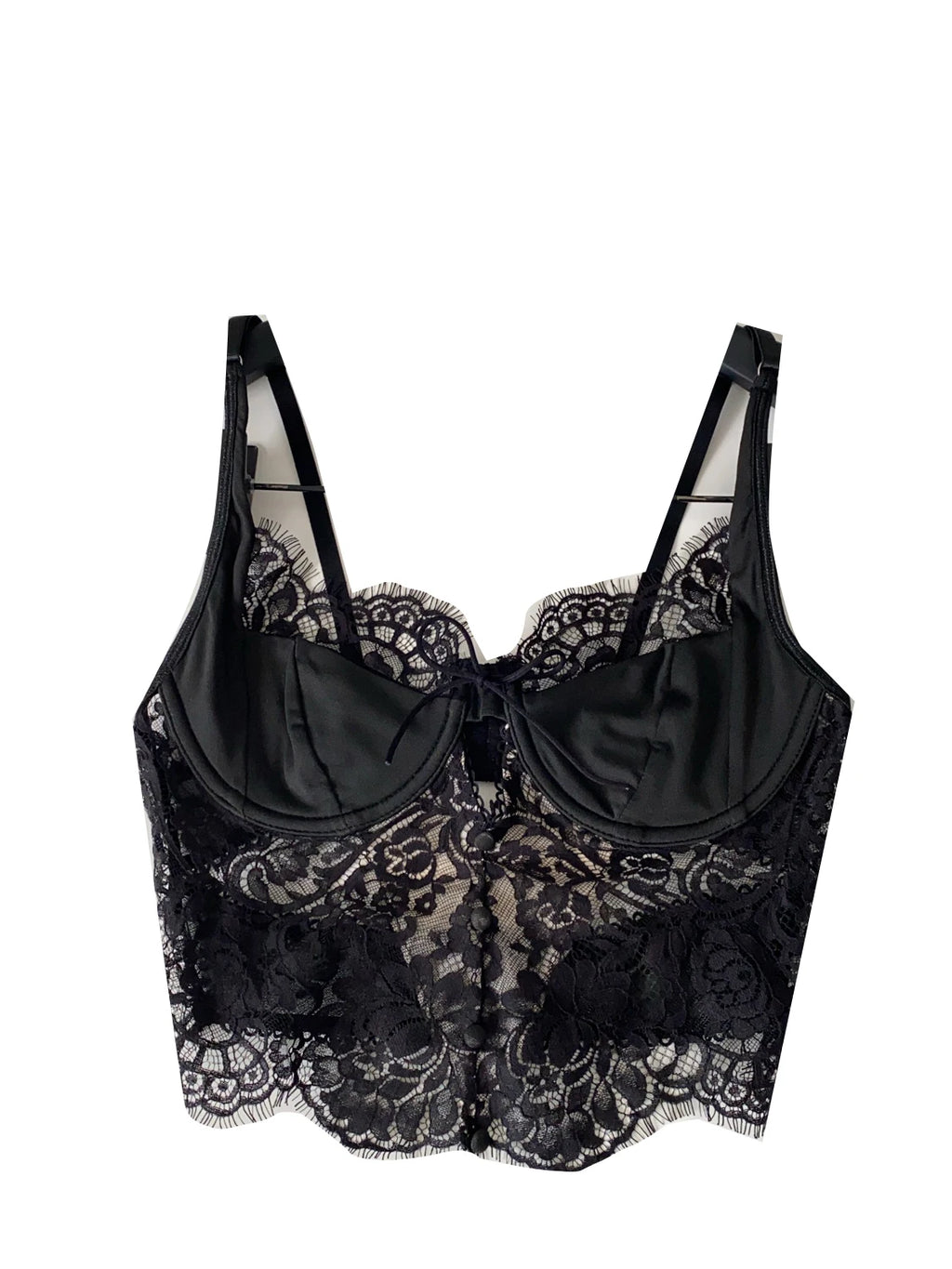 Summer Lace Hollow out ort Design Sensual Pure Desire Sexy Top Women's Strapl Crop Vest Tulle Me Brtte Outfit