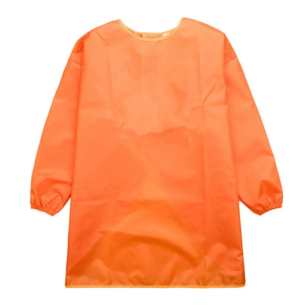 Solid Color Baby Bibs Waterproof Long Sleeve Apron Feeding Smock Bib Kids Apron Painting Drawing Coat for Children Birthday Gift