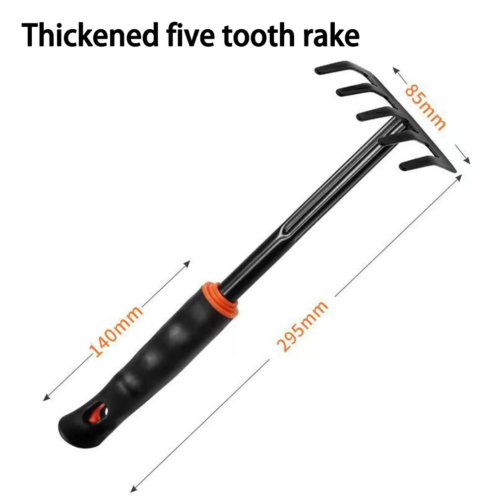 Home Gardening Tools Set. Modern Gardening Tools Set. Light Weight Two-end Hoe Five Teeth Rake Shovel Outdoor