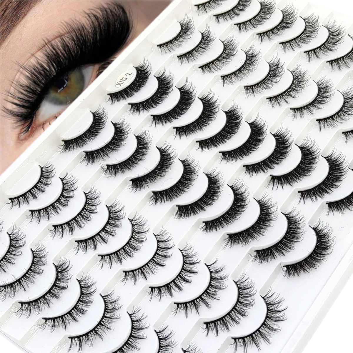 HBZGTLAD 30/40 pairs of natural long 3D artificial mink false eyelashes false eyelashes makeup set mink eyelashes extended eyela