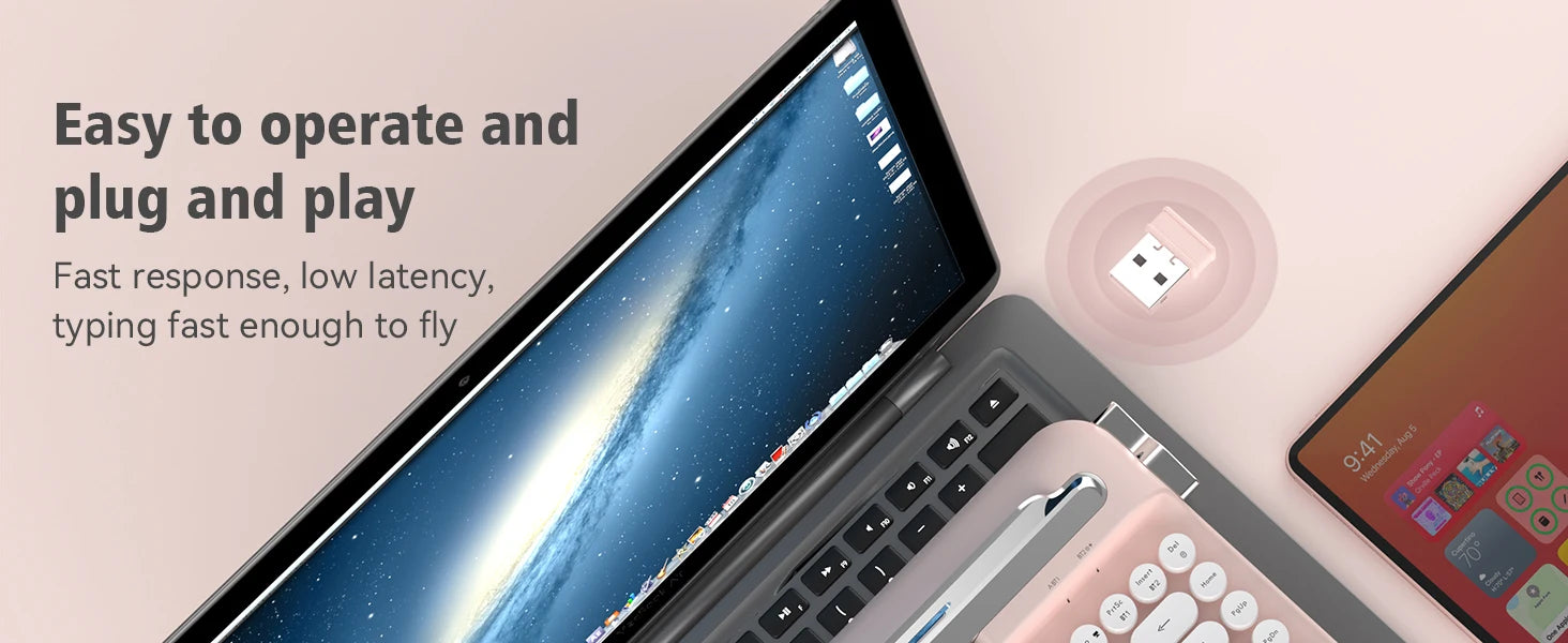 AJAZZ Multl-Device Keyboard Dual Mode 2.4G/Bluetooth5.0 With Card Slot Bracket Position Typewriter Office Membrane Keyboard AF84