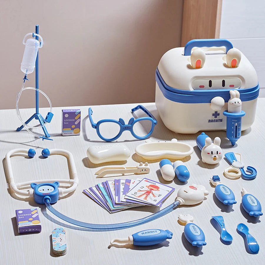 Kids Doctor Play Set – Medical Kit Toys with Stethoscope, Syringe, Dentist Tools, Educational Role Play Gift for Boys & Girls