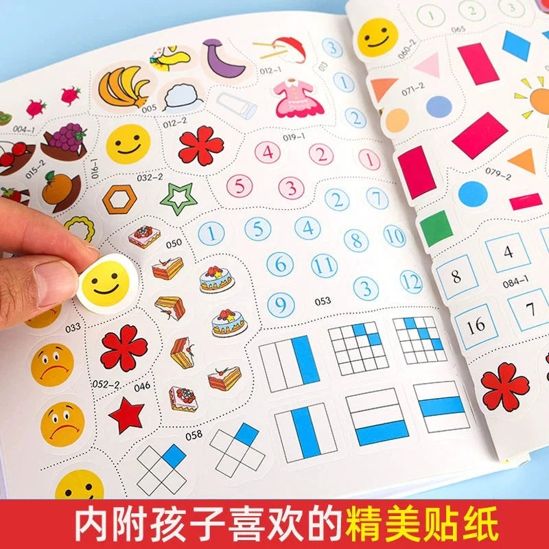 Kids Brain Early Education Book for Kids 2-6 Years Mathematical Book Animals Drawing Painting Pen Control Training