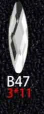100PCS B41-80 Flat Bottom Special-Shaped Drill  Crystal Sleek Rhinestone 3D Manicure Nail Art Decoration Charms Jewelry