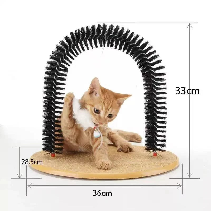 Arch Cat Self Groomer With Scratching Base