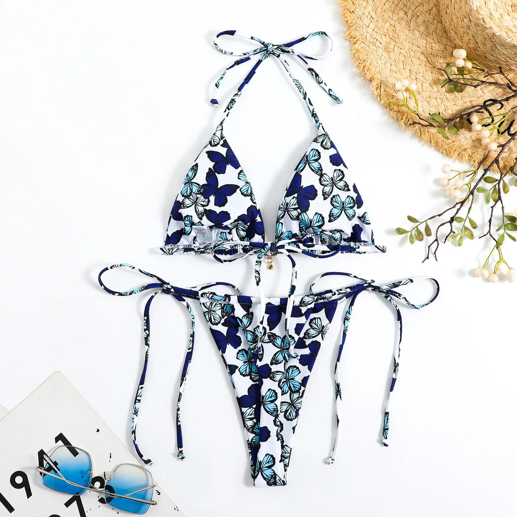 New Sexy Tiger Stripes String Bikinis 2025 Swimsuits Women's Swimwear Female Beach Swim Wear Bathing Suits Brazilian Bikini Set