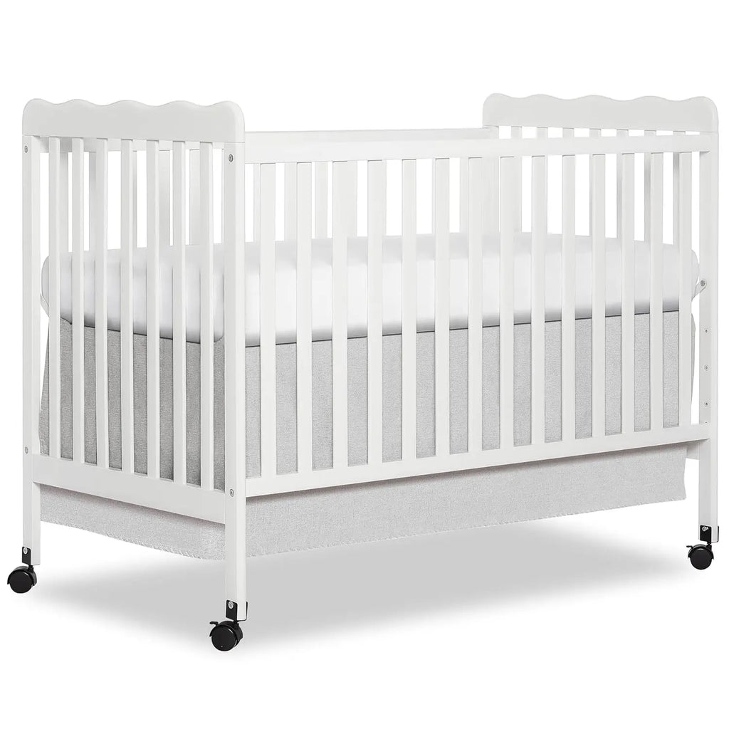 Carson Classic 3-in-1 Convertible Full-Size Baby Crib in White, GreenGuard Gold & JPMA, 4 Mattress Heights, Converts to Day