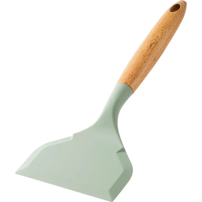 Wide Silicone Spatula Shovel Turner Nonstick Fried Shovel Fish Spatula Silicone Wide Flexible Turner for Nonstick Cookware Egg