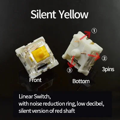 Outemu Switch for Mechanical Keyboard Black Blue Brown Red 3Pin Dustproof Linear Tactile Clicky Silent Compatible with MX Switch