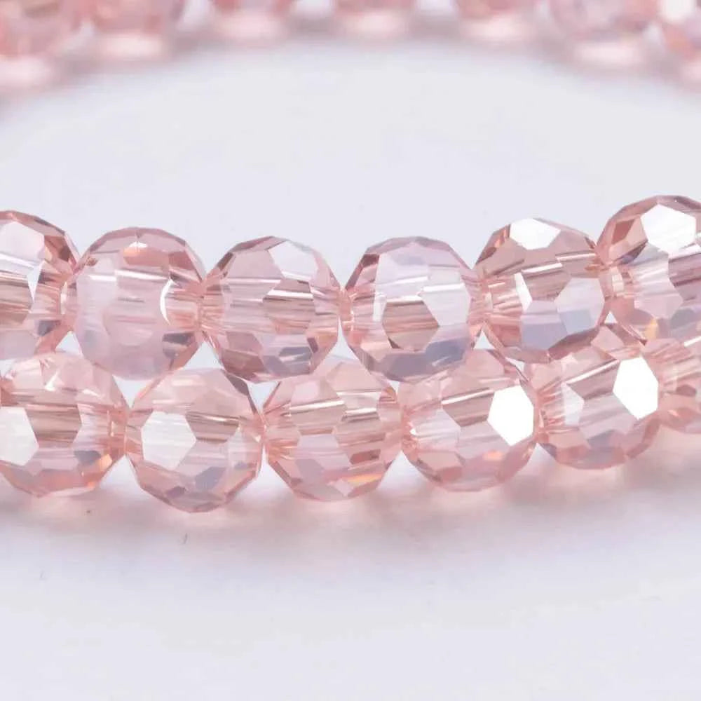 3 4 6 8mm Round Crystal Beads Faceted Colorful Glass Beads Loose Spacer Bead for Jewerly Making Needlework Bracelet Necklace DIY