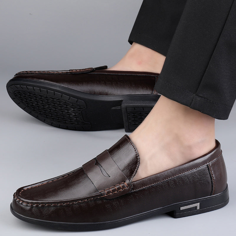 Genuine Leather Men Shoes Casual Men Loafers Breathable Office Formal Shoes Men Designer Slip on Driving Shoes Plus Size 38-46