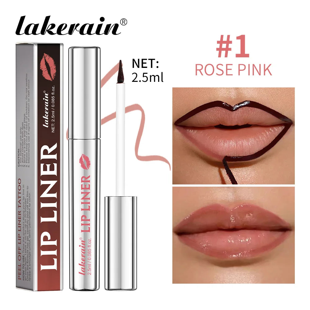 1Rose Pink Color Peel Off Lip Liner Tattoo – Long-Lasting Waterproof Color