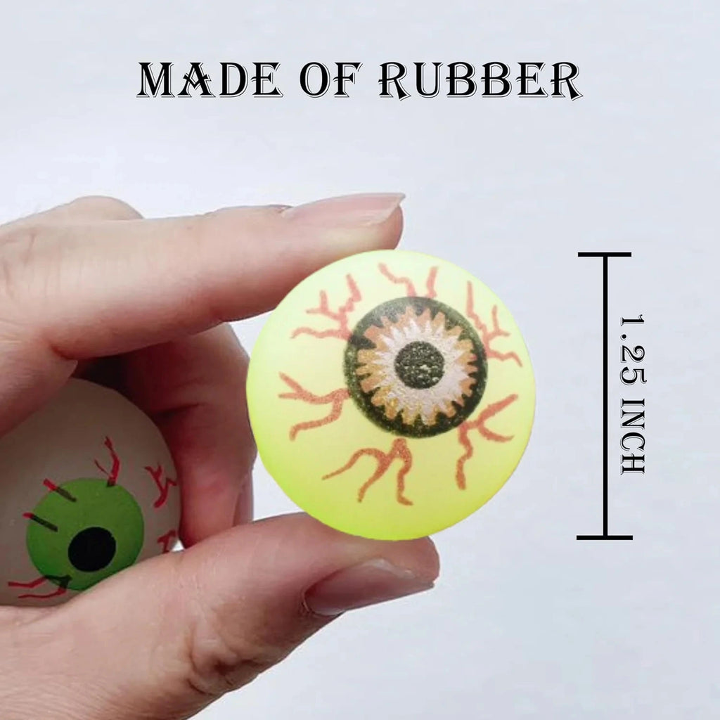 10/20Pcs Glow in The Dark Eyeball 32MM Bouncy Ball Halloween Supplies Toys Horror Luminous Scary Ball Kids Toys Gift