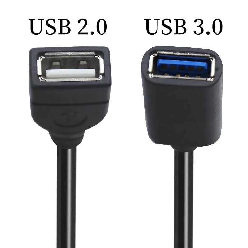 0.3M 90 Degree USB 3.0/2.0  Male to Female Adapter Cable Angle Extension Extender 5Gbps Fast Transmission Left/Right/Up/Down