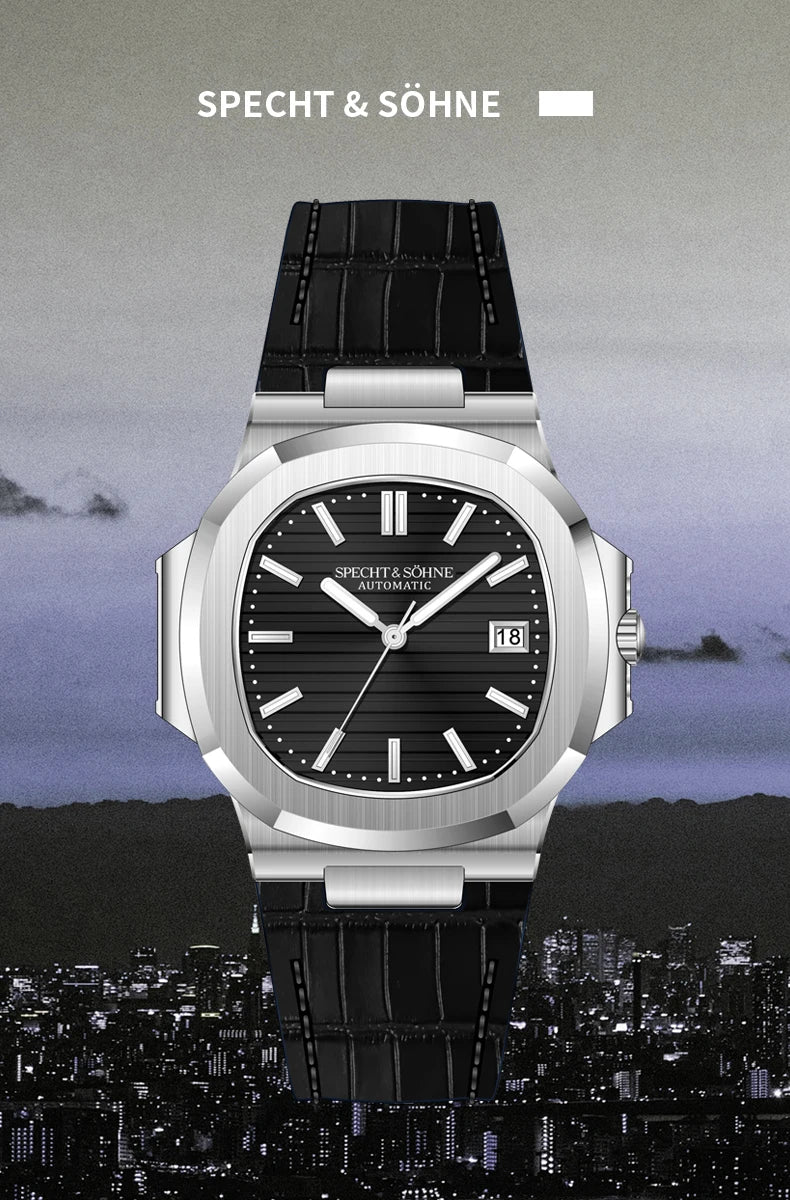 2025 New Specht Sohne Men's Automatic Mechanical Watches  Sapphire Crystal Stainless Steel 50m Waterproof 5711 Watch For Men