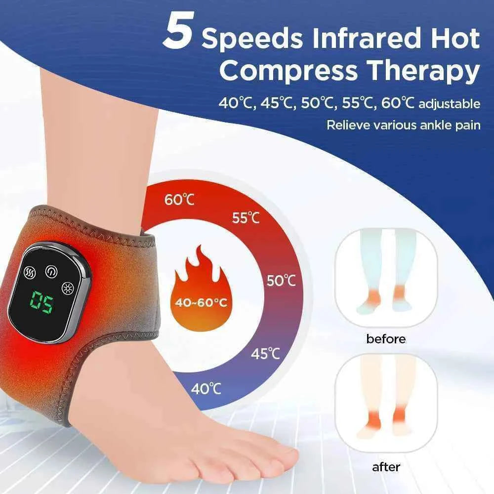Electric Heating Wrist Guard Vibration Massage Hot Compress Wrist Brace Ankle Wrap Hand Foot Protector Rechargeable Wristband