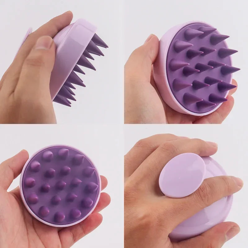 Soft Silicone Scalp Massage Brush  Hair Washing Comb Shower Bath Body Massage Brush Anti-slip Hair Care Cleaning Tool