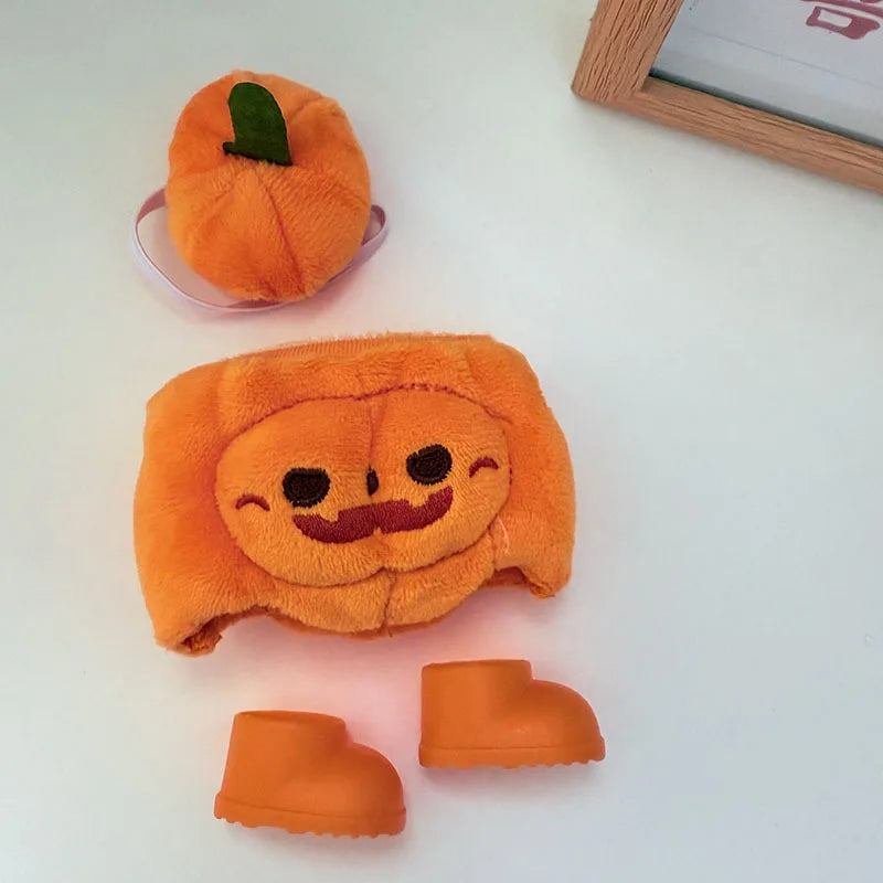 17cm Dolls Clothing For Labubu Outfit Accessories Sitting Party Halloween Trick-Or-Treat Series Accessory Pumpkin Hat Clothes