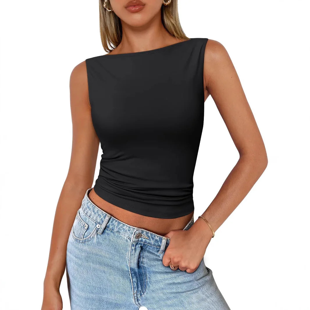 Spring Summer 2026 New Women's Vest Sleeveless Slim-fit Fashionable and Sexy Top for Women Y2K Clothing
