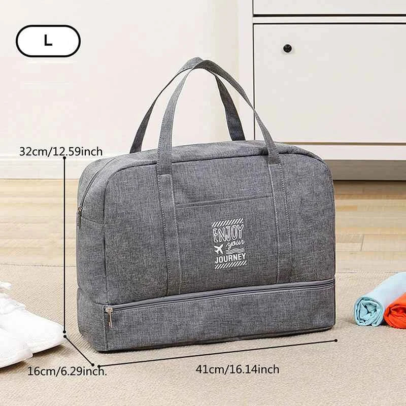Fashion Folding Travel Bag Women Oxford Travel Weekend Overnight Bags Large Capacity Hand Luggage Tote Duffel Accessory Supplies