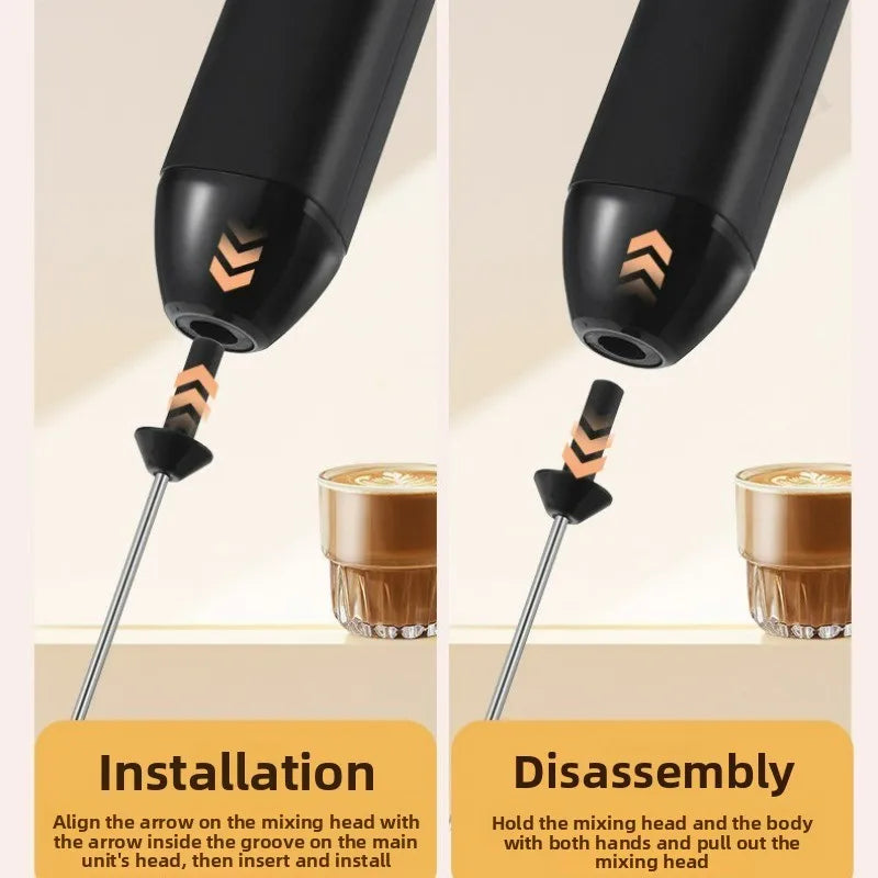 Coffee Frother/MILK Whisk+Egg Beater MINI Food Blender USB Rechargeable Handheld  Espresso Tools