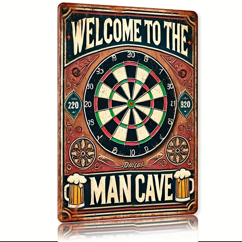 Room Decor  Dart Board (In) Metal Iron Signage, Decor for Home/Kitchen/Dining Room/Bedroom/Garden/Bathroom
