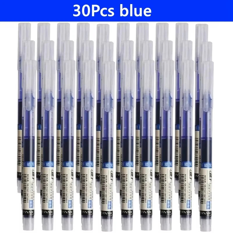 3-102Pcs/set High Quality Needle Type Gel Pens Straight Liquid Ballpoint Pen Kawaii Stationery School Office Supplies Writing