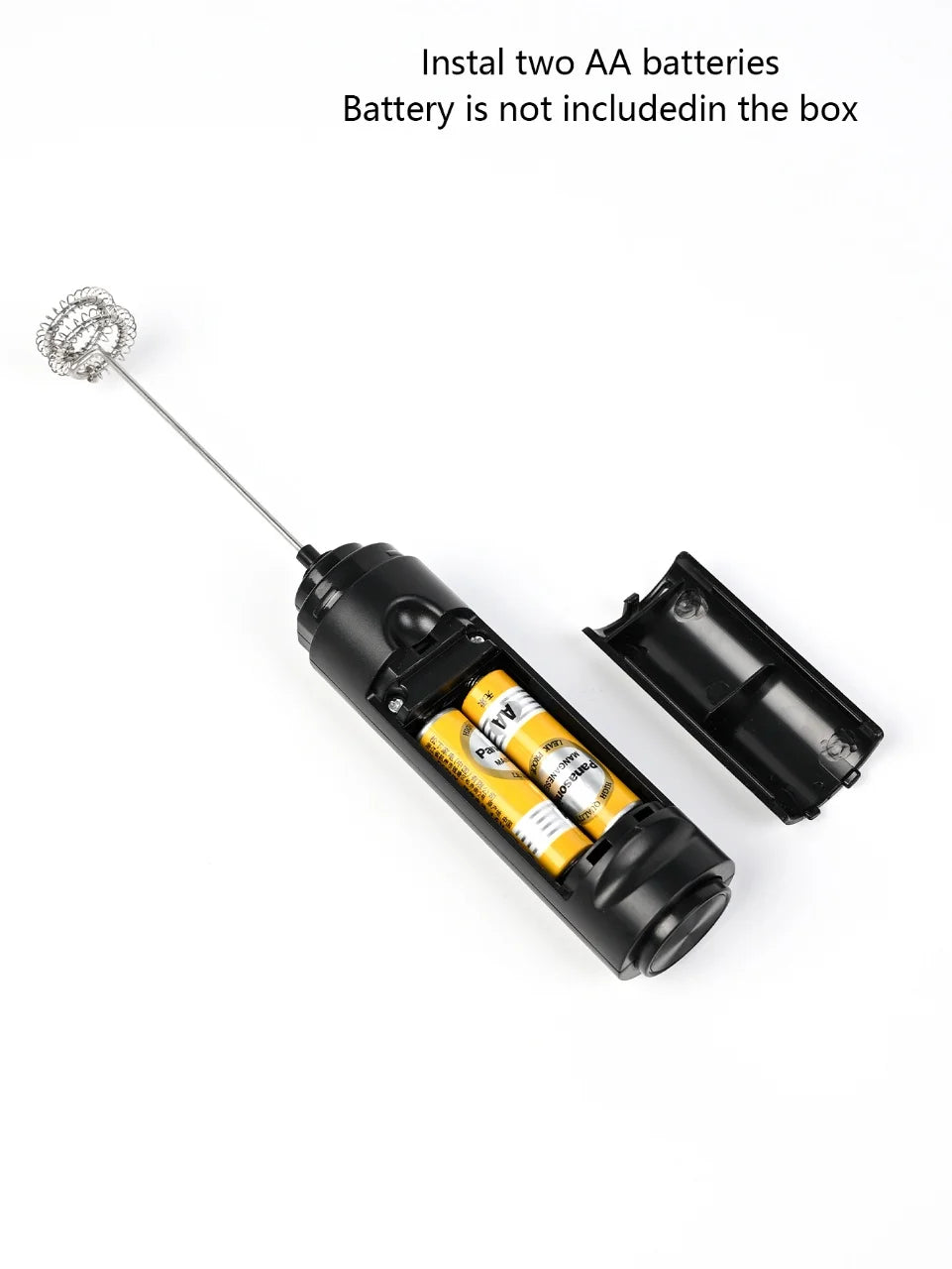 Portable AA Battery Powered Electric Milk Frother Coffee Cream Mixer Egg Beater Kitchen Blender for Coffee Lovers