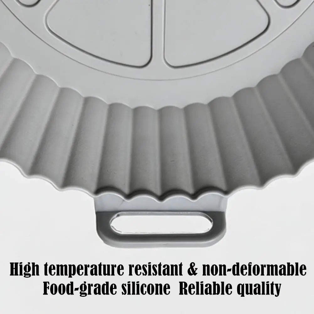 Air Fryer Silicone Liners Air Fryer Silicone Pot Reusable Silicone Air Fryer Liners Food Safe Non Stick Air-Fryer Accessories