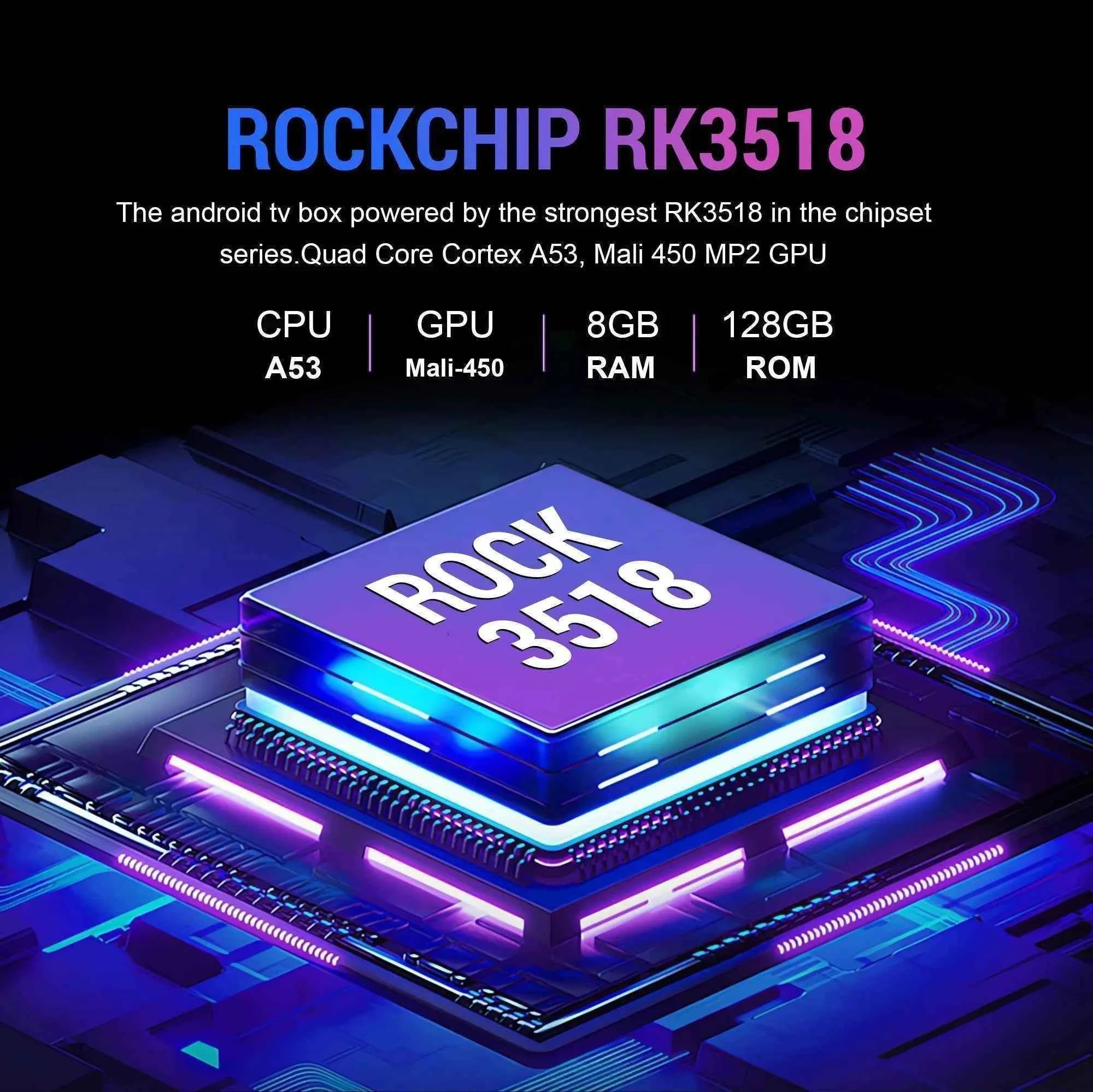 2025 New T1+ 8K HD TV Box Android 16.0 RK3518 Quad Core 8GB RAM 128GB ROM Dual Wifi 2.4G/5.8G Home Theater Media Player