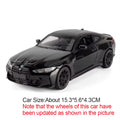 1:32 M4 M8 Miniature Car Alloy Diecast Model Toys 4 Doors Opened Rubber Tires Sound Light Pull Back Vehices Home Decor Ornaments