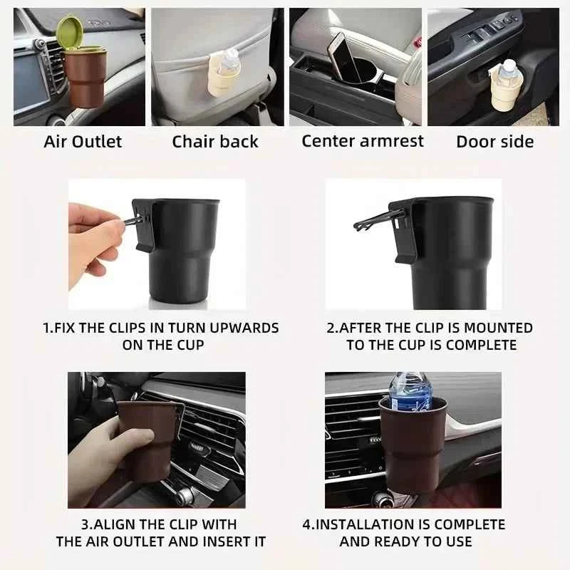 Air Outlet Armrest Door Side Seat Back Use Car Beverage Rack Air Outlet Multi-Function Water Cup Car Beverage Rack