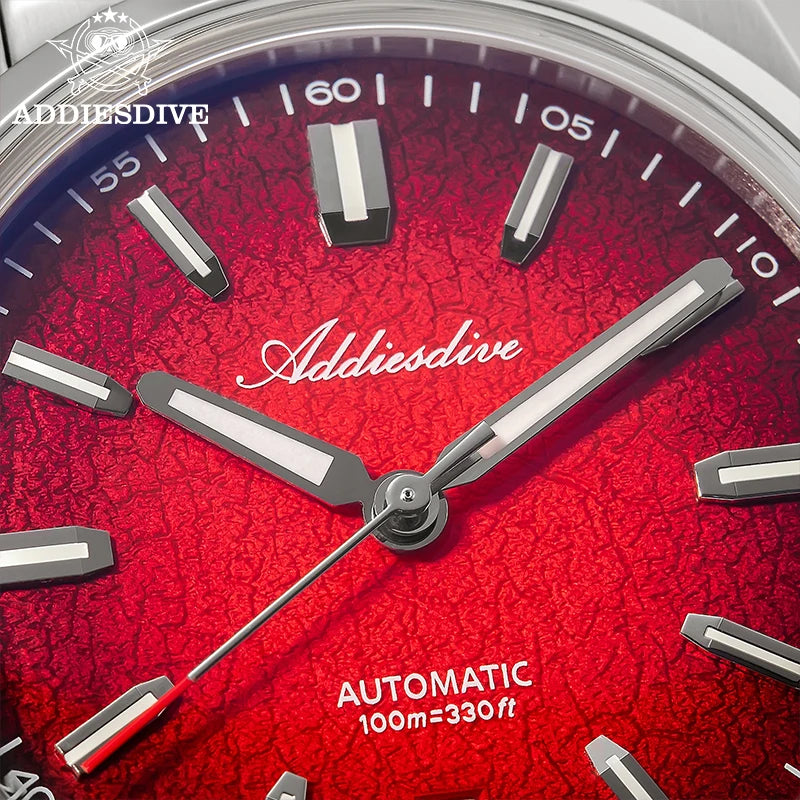ADDIESDIVE Automatic Watch for Men Dress Mechanical Wristwatch Waterproof 100M Stainless Steel Luxury NH35 Automatic Watches Man