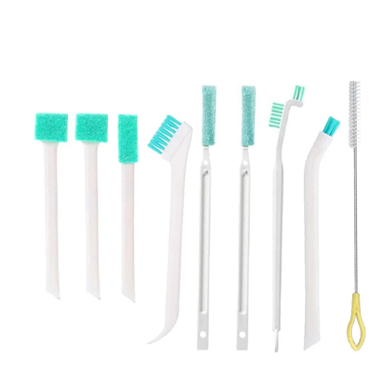 9 Pcs Color Household Bottle Cleaning Brush Kit With Detail Tools