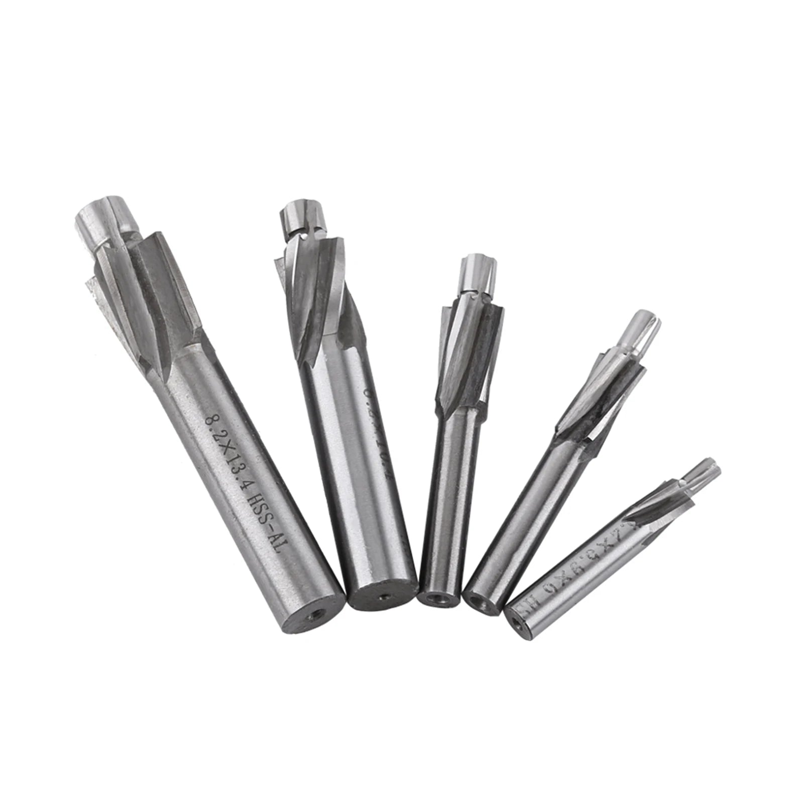 5pcs Countersink End Mill Cutter Slot Drill Bits Tool M3 M4 M5 M6 M8 Drill Milling Bits
