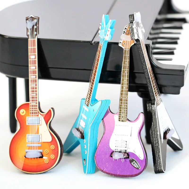 1/6 Dollhouse Miniature Musical Instrument Guitar Toys Model for Blyth ob11 Dolls House Decoration Accessories