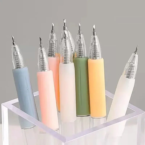 6/1 pièces Couteau à Stylo Utilitaire de Coupe Rétractable pour Emballage, Couteau à Stylo de Bureau, Couteau de Découpe Artistique Créatif pour Étudiant