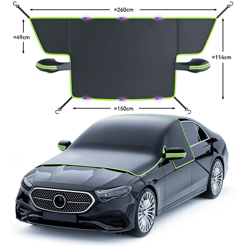 green Color Name Magnetic Windshield Snow Cover Frost Guard for Cars