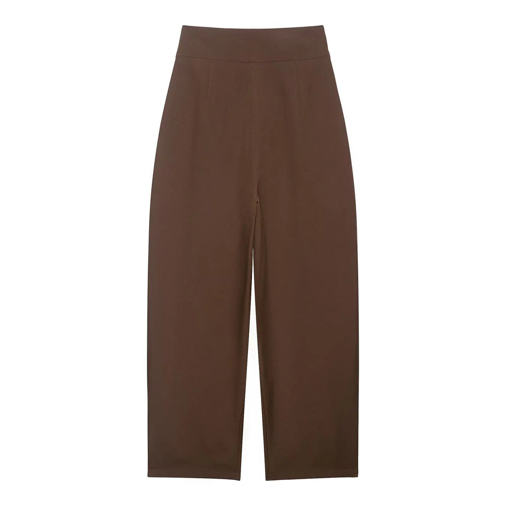 Koekop Office outfits High-waisted pleated balloon Ladies Pants Fashion Office Wear High waist Pants for Women Formal Pants