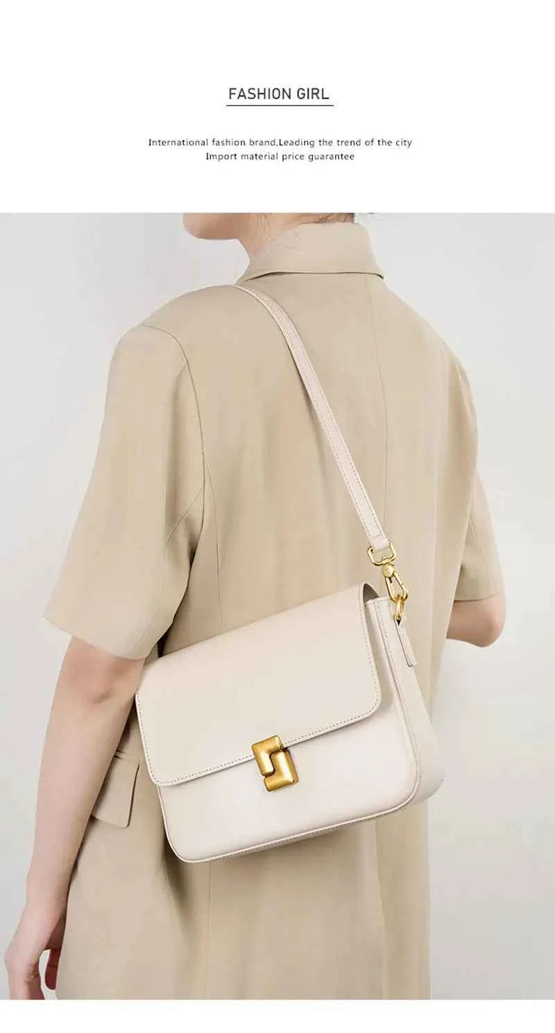 100% Genuine Leather Women's Shoulder Bag High Quality Luxury Designer Crossbody Bags Fashion Cowhide Female Handbags